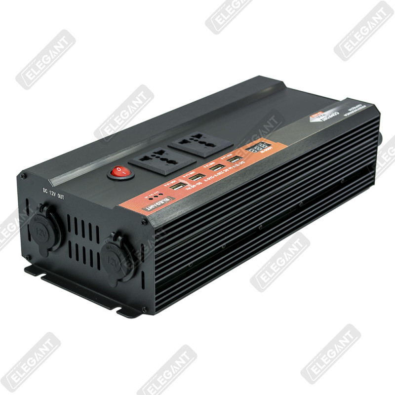 Перетворювач 12V-220V/2000W/4000W+4USB+2 Розетки 220V+2 Розетки 12V "Elegant" 101 402, фото 1