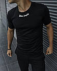 Чоловіча футболка Palm Angels чорна спортивна бавовняна літня Теніска Палм Ангелс спортивна на літо, фото 3