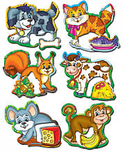 Дитяча настільна гра "Хто що їсть?" 81138, 12 тварин топ