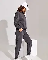 Спортивный костюм для женщин цвет темно-серый размер S FI_001708