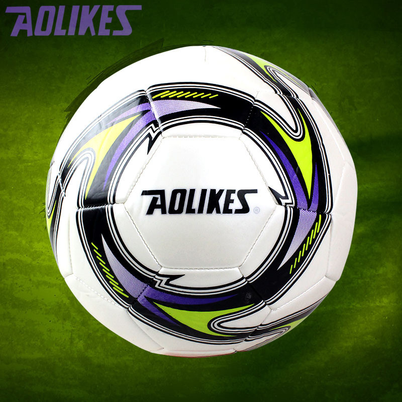Футбольний м'яч Aolikes розмір 5 з ПВХ (білий)
