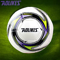 Футбольний м'яч Aolikes розмір 5 з ПВХ (білий)