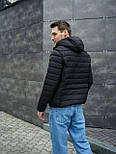 Куртка чоловіча осінь-весна демісезонна Туреччина чорна весняна. Живе фото, фото 4