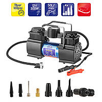 Компресор автомобільний Alca 227000 двохциліндровий 300вт 50 л (перехід під клеми)