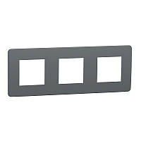 Рамка 3-постова димчато-сірий/білий Studio Color Unica New Schneider Electric (NU280621)