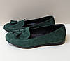 STTOPA Розміри 36-44. Туфлі лофери великих розмірів із натуральної шкіри. 177-3644-1 Зелені, фото 3