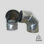 Коліно, відведення димоходу оцинкованого під 90 градусів