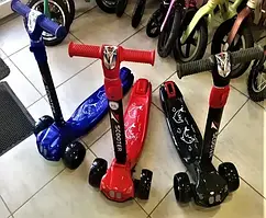 💚Самокат дитячий Scooter з підсвічуванням та музикою yTR-901 триколісний