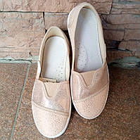 Сліпони WALDI пудра на білій підошві