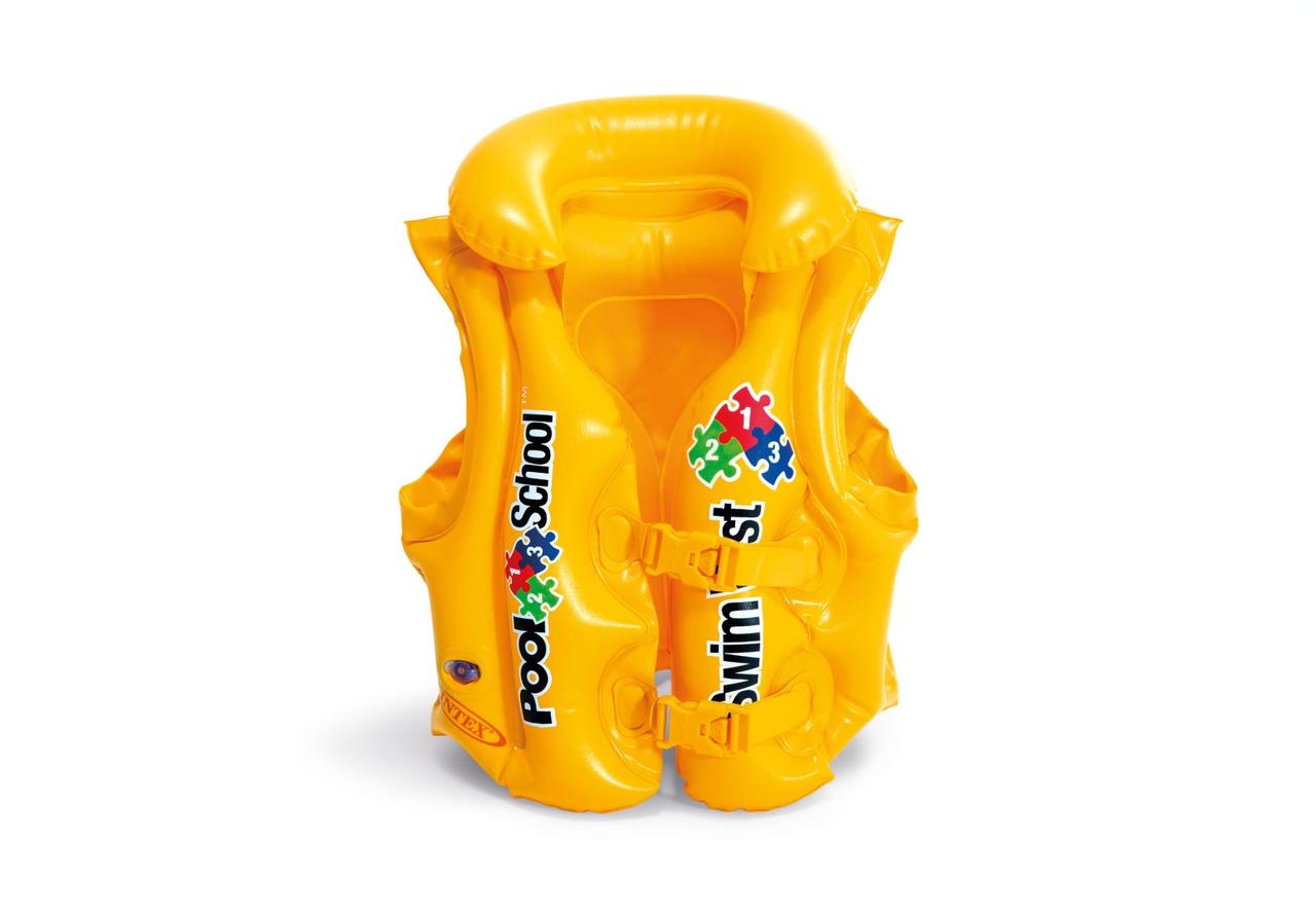 Дитячий надувний жилет "Pool School" Intex 58660 (50х47 см, 3-6 років)