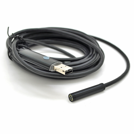 Ендоскоп, м'який дріт, 5 м 3 in 1 MicroUSB/PC/HD