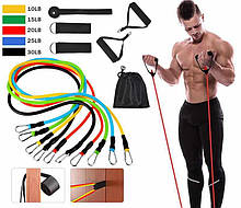 Еспандер грудний для вправ Power Resistance Bands Трубчасті еспандери для тренажерного залу