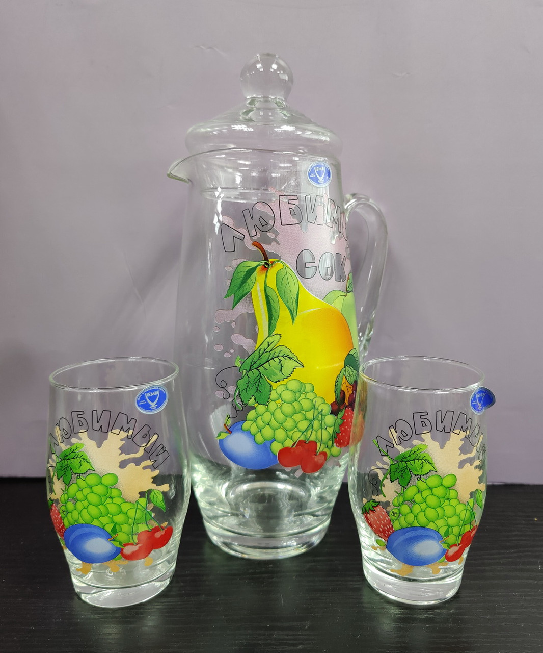 Набір Неман графін 1.2л, 2 стакани art.1521, фото 1