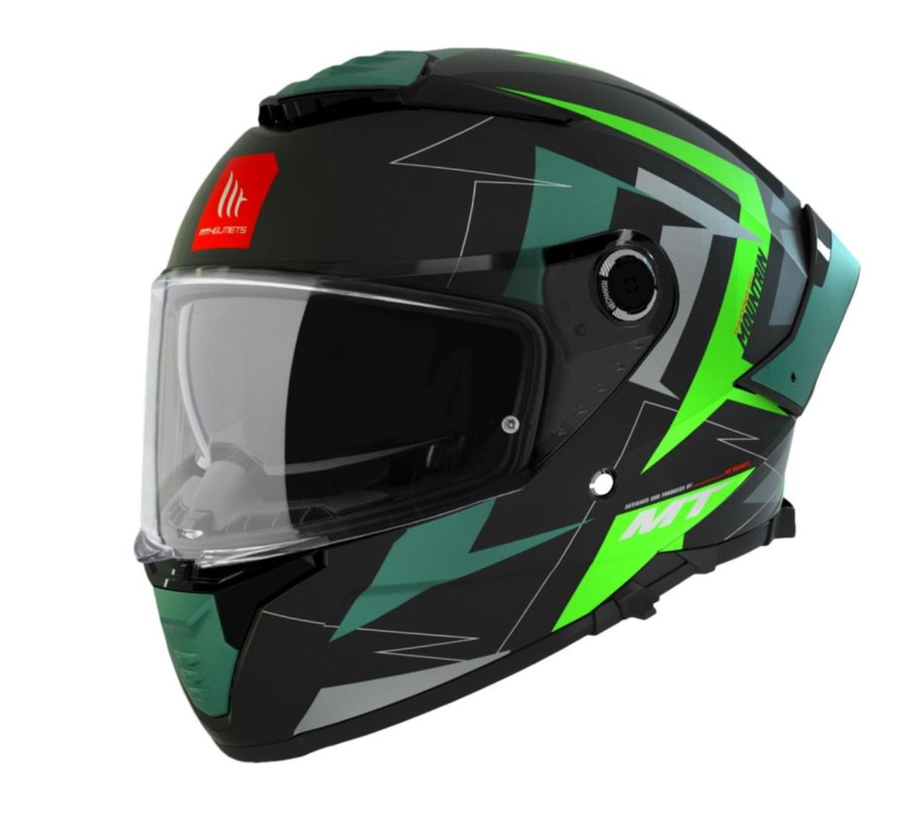 МОТОШОЛОМ ЗАКРИТИЙ MT THUNDER 4 SV MOUNTAIN B6 КОЛІР СІРИЙ/ЧОРНИЙ/ЗЕЛЕНИЙ МАТОВИЙ