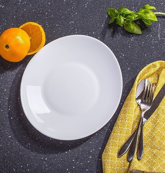 Десертна овальная тарілка Bormioli Prometeo 22*19 см (6шт) 490420, фото 1