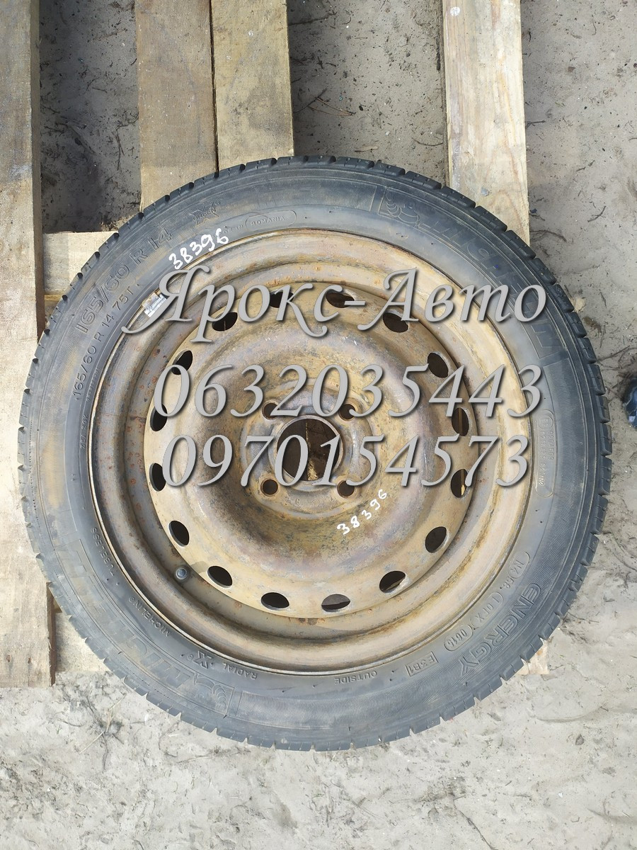 Диск Стальній Opel R14 5.5j PCD4*100 ET45 з гумою MICHELIN ENERGY 165/60 R14 000038396, фото 1