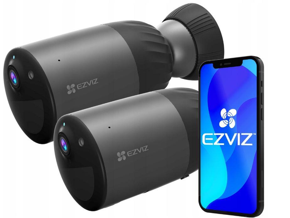 Бездротова вулична акумуляторна камера відеоспостереження Wi-Fi Ezviz BC1C 4 Mpx (комплект 2 шт.)