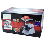 Потужна електрична м'ясорубка Crownberg CB-4212 із соковижималкою 2500W Біла, фото 6