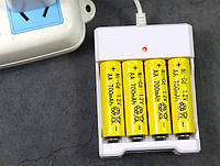 Комплект зарядное устройство + аккумуляторы 4шт 700mAh АA пальчик, SL, Хорошее качество, зарядное jiabao jb