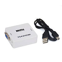 Конвертер HDMI to VGA переходник, адаптер, 1080p с питанием, GS2, хорошего качества, hdmi v1 4, адаптер,