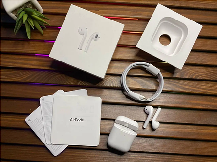 Навушники Apple АirPods 2 Original series 1:1 Bluetooth + Чохол у Подарунок, фото 2