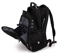Городской рюкзак с разъемом USB Swiss 8810 black Водонепроницаемый Швейцарский рюкзак, SL2, Хорошее качество,