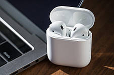 Бездротові навушники для IPhone AirPods 2 люкс якості + Чохол в Подарунок, фото 3