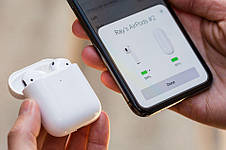 Бездротові навушники для IPhone AirPods 2 люкс якості + Чохол в Подарунок, фото 4