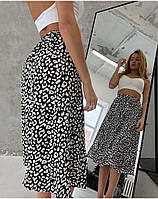 Женская стильная юбка-миди из софта в расцветках