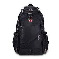 Городской рюкзак с разъемом USB Swiss 8810 black Водонепроницаемый Швейцарский рюкзак, SP, Хорошее качество,