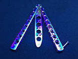 Ніж метелик кольоровий (градієнт) дитячий тренувальний Balisong Gradient, фото 3