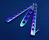 Ніж метелик кольоровий (градієнт) дитячий тренувальний Balisong Gradient, фото 4