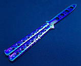Ніж метелик кольоровий (градієнт) дитячий тренувальний Balisong Gradient, фото 5