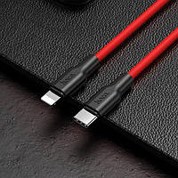 Силиконовый зарядный дата кабель Type c to Lightning PD 20W 1м Провод для зарядки Тайп Си Лайтнинг Шнур 3a