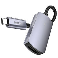 Перехідник конвертер з Type-C на HDMI HOCO UA20 Type-C to HDTV converter 4K, GN1, адаптер type c to hdmi, Гарної якості, зарядні