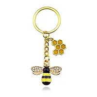 Брелок для ключів "Пчелка/Бджола" D3. Брелок металевий на ключі, сумку, рюкзак. Брелок чоловічий, жіночий