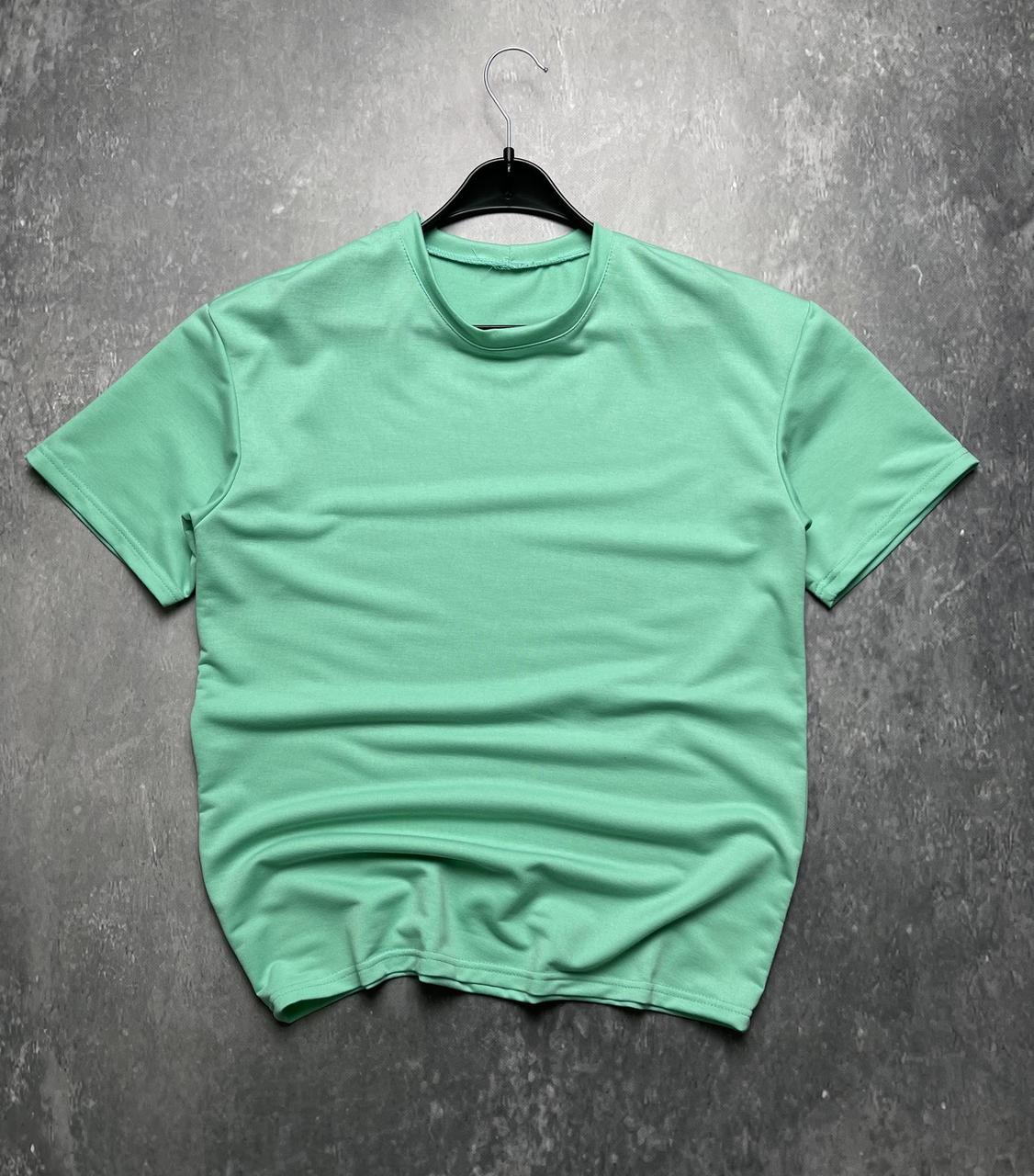 Чоловіча футболка ОВЕРСАЙЗ м'ятна Loud повсякденна подовжена з круглим вирізом на літо, фото 1