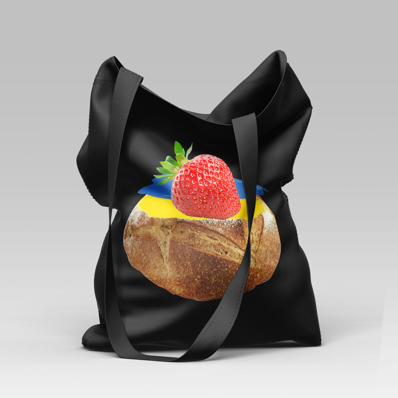 Сумка чорна "Паляниця!", фото 1