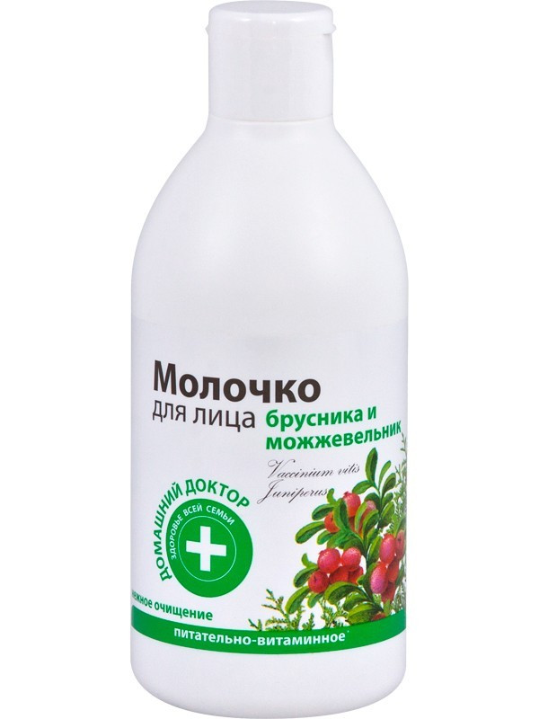 Молочко для обличчя Домашній Доктор "Брусниця і ялівець" (300мл.) термін до 12.23р