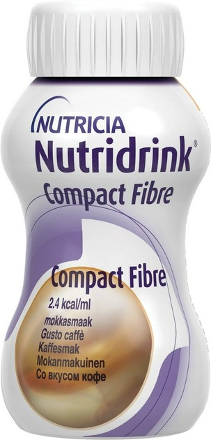 Нутрипензлик Компакт із харчовими волокнами зі смаком моко/Nutridrink Compact Fibre Mocha flavour (4шт x 125 мл)