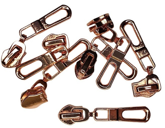 Бігунок для спіральної блискавки тип 7 рожеве золото