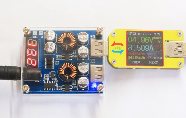 DC-DC понижающий преобразователь, Зарядка, 8-32V /2 x USB 5V/9V/12V (2682) - фото 6 - id-p1806529126