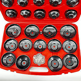 Набір ключів для зняття масляних фільтрів LEX 30 шт. з адаптером та крабом