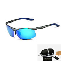 Мужские солнцезащитные очки с поляризацией, для рыбалки и вождения, Veithdia, blue