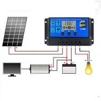 Контроллер заряду для сонячних батарей 12/24В 30А (2594)