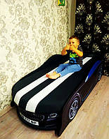 Детская кровать машина BMW/ БМВ черная 180*80