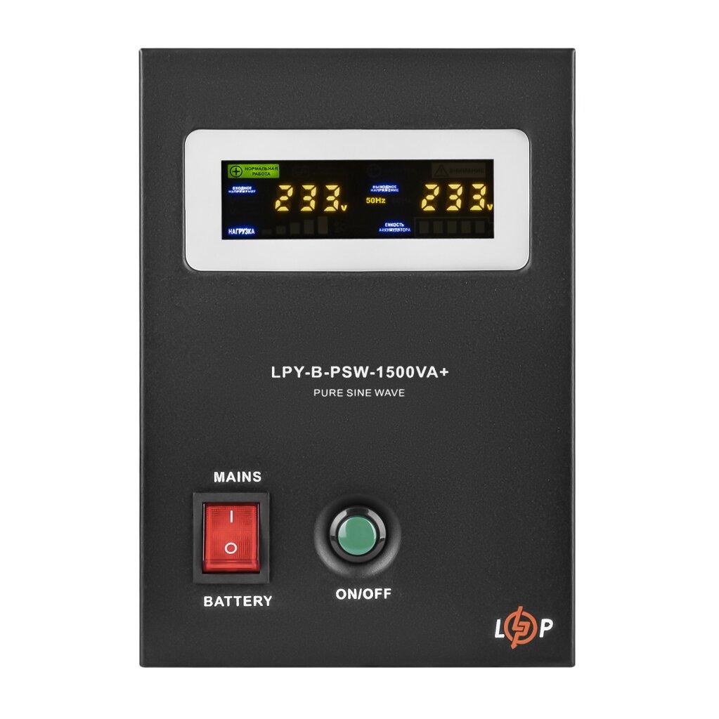 ДБЖ з правильною синусоїдою 24V LogicPower LPY-B-PSW-1500VA+(1050Вт) 10A/15A