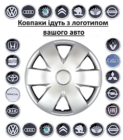 Автомобільні ковпаки SKS 308 R15 к-т 4 шт. Ковпаки на диски з логотипом авто