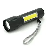 Светодиодный мощный фонарь на аккумуляторе с боковой подсветкой, USB ZG-13 (1068)