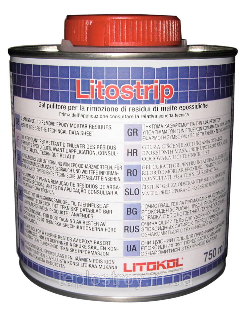 Litostrip - Гель для прибирання затверділих залишків епоксидних затирок. Банка 750 мл.